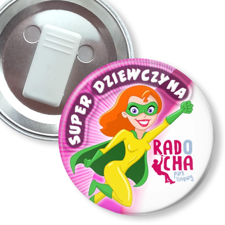 przypinka z żabką Radocha - Super Dziewczyna