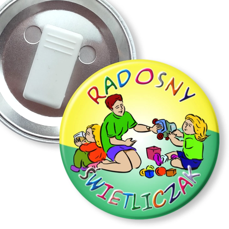 przypinka z żabką Radosny Świetliczak