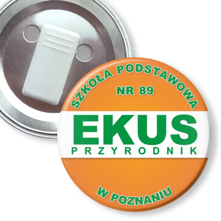 przypinka z żabką SP nr 89 EKUS Przyrodnik