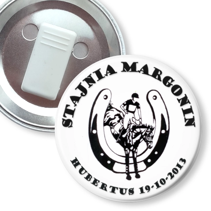 przypinka z żabką Stajnia Margonin - Hubertus 2013
