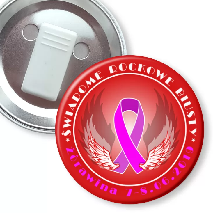 przypinka z żabką Świadome rockowe biusty