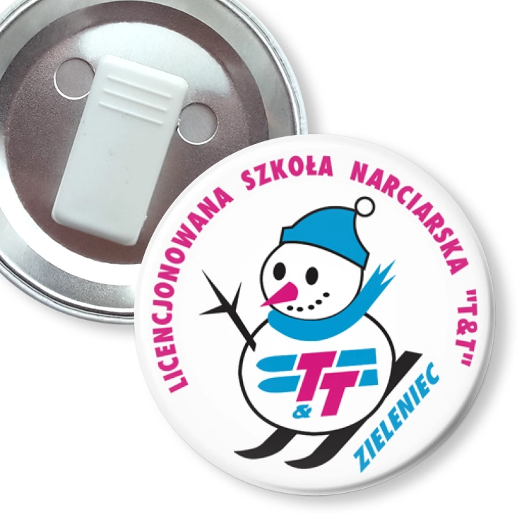 przypinka z żabką Szkoła Narciarska T&T Zieleniec