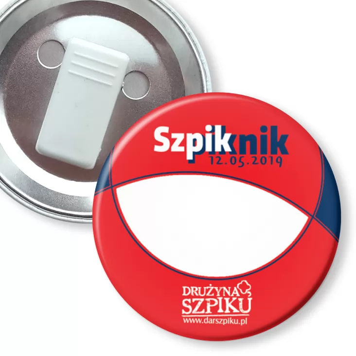 przypinka z żabką Szpiknik 2019