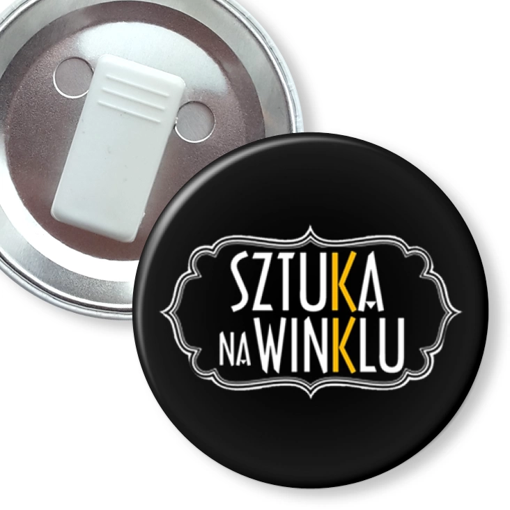 przypinka z żabką Sztuka na winklu