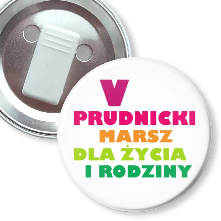 przypinka z żabką V Prudnicki Marsz dla Życia i Rodziny