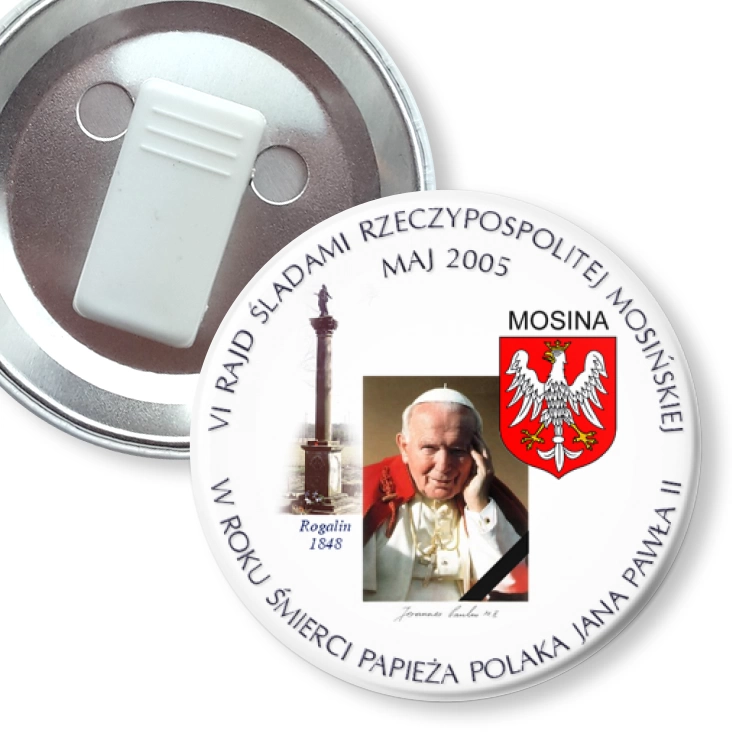 przypinka z żabką VI Śladami Historii Rzeczypospolitej Mosińskiej