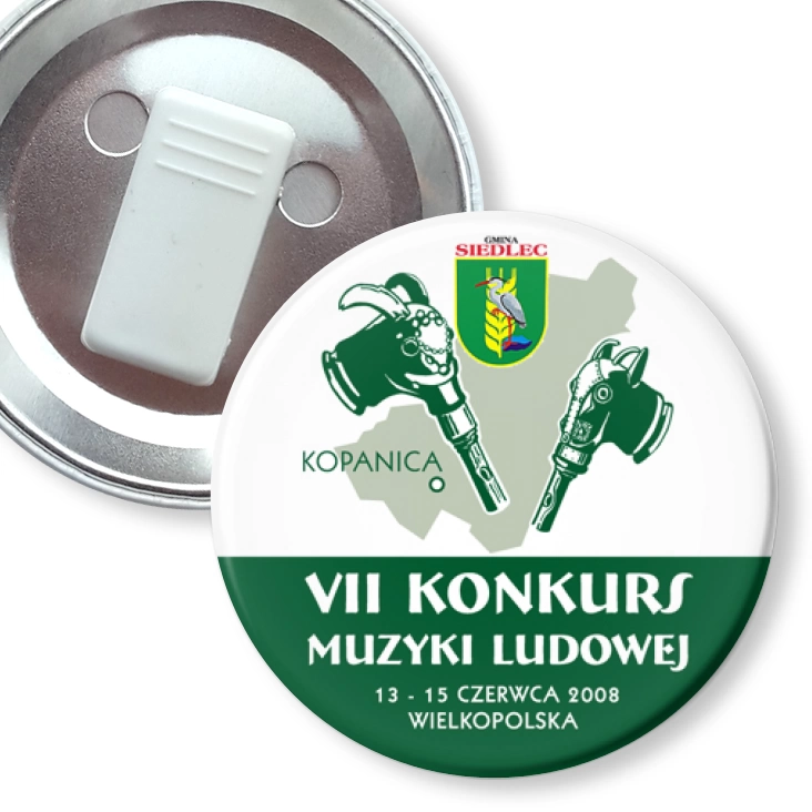 przypinka z żabką VII Konkurs Muzyki Ludowej