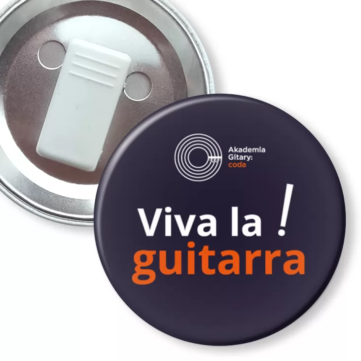 przypinka z żabką Viva la guitarra