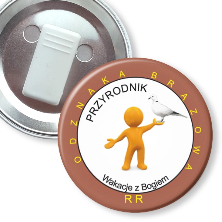 przypinka z żabką Wakacje z Bogiem - Przyrodnik