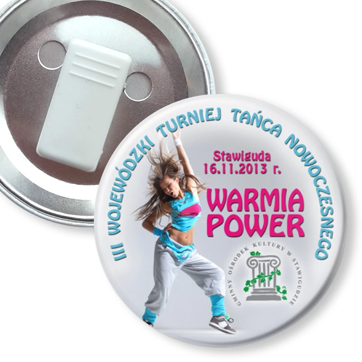 przypinka z żabką Warmia Power 2013