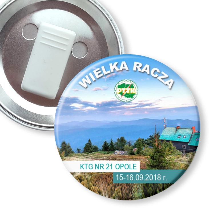 przypinka z żabką Wielka Racza