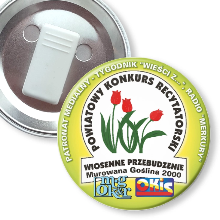 przypinka z żabką Wiosenne Przebudzenia 2000