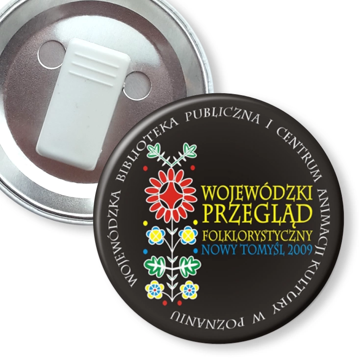 przypinka z żabką Wojewódzki Przegląd Folklorystyczny