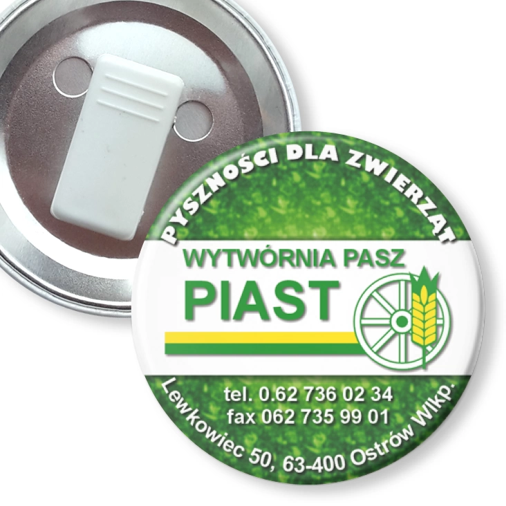 przypinka z żabką Wytwórnia pasz Piast