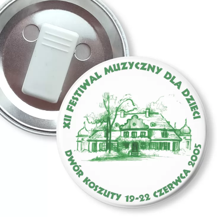 przypinka z żabką XII Festiwal Muzyczny dla Dzieci