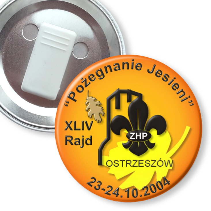 przypinka z żabką XLIV Rajd Pożegnanie Jesieni