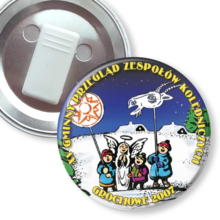 przypinka z żabką XV Gminny Przegląd Zespołów Kolędniczych - Grochowe 2007