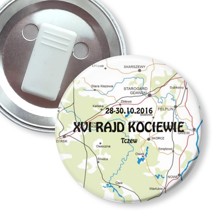 przypinka z żabką XVI Rajd Kociewie