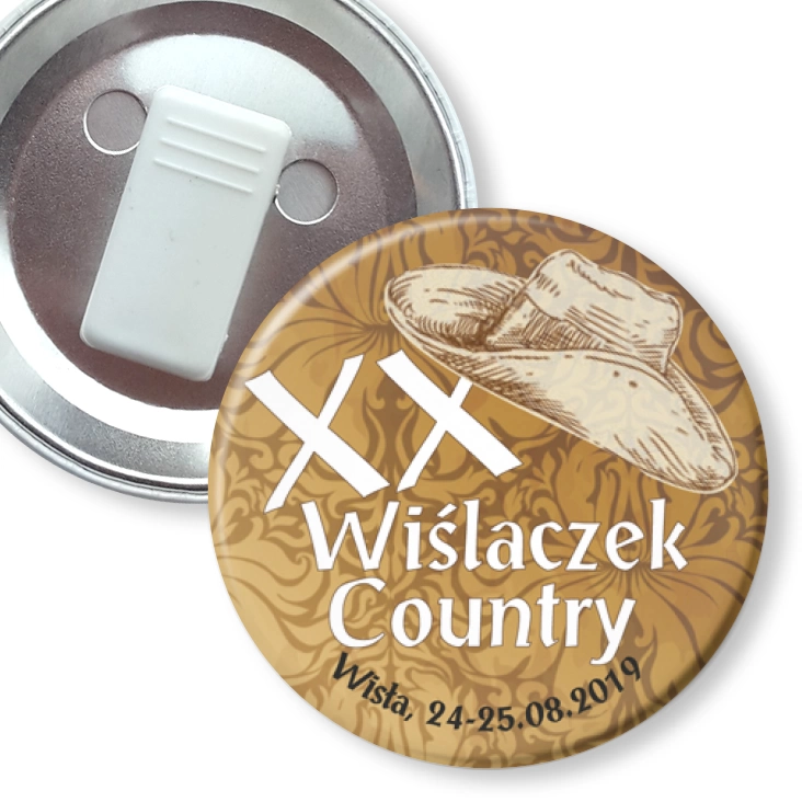 przypinka z żabką XX Wiślaczek Country