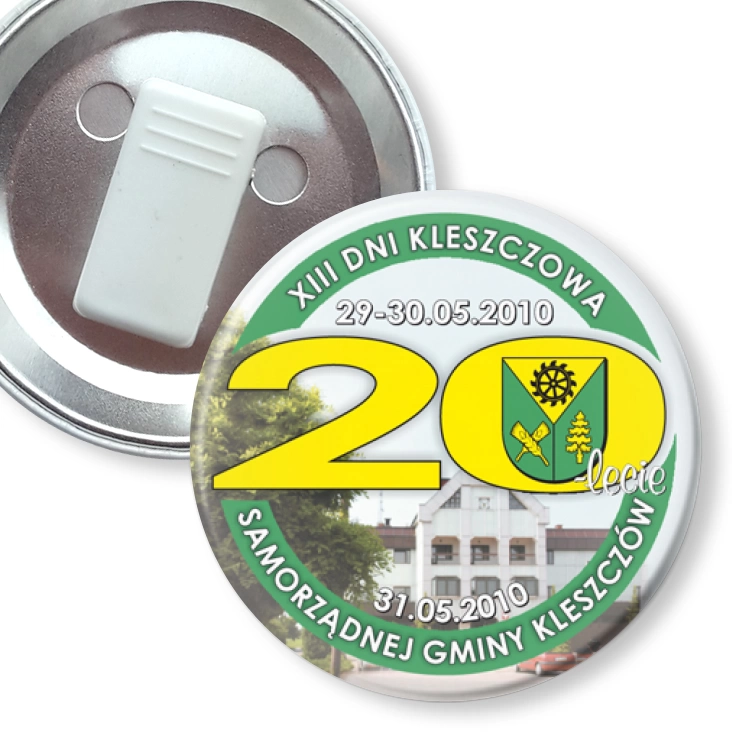 przypinka z żabką Dni Kleszczowa