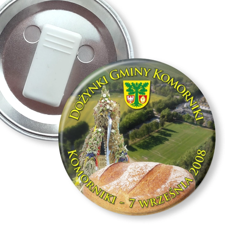 przypinka z żabką Dożynki Gminy Komorniki 2008