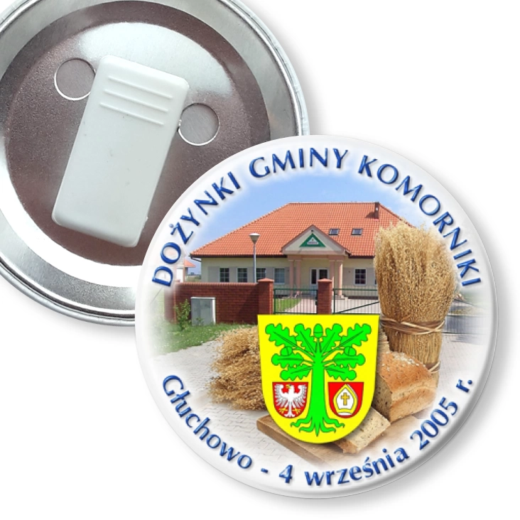 przypinka z żabką Dożynki Gminy Komorniki 2005