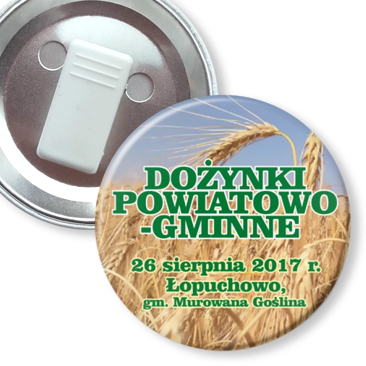 przypinka z żabką Dożynki Murowana Goślina