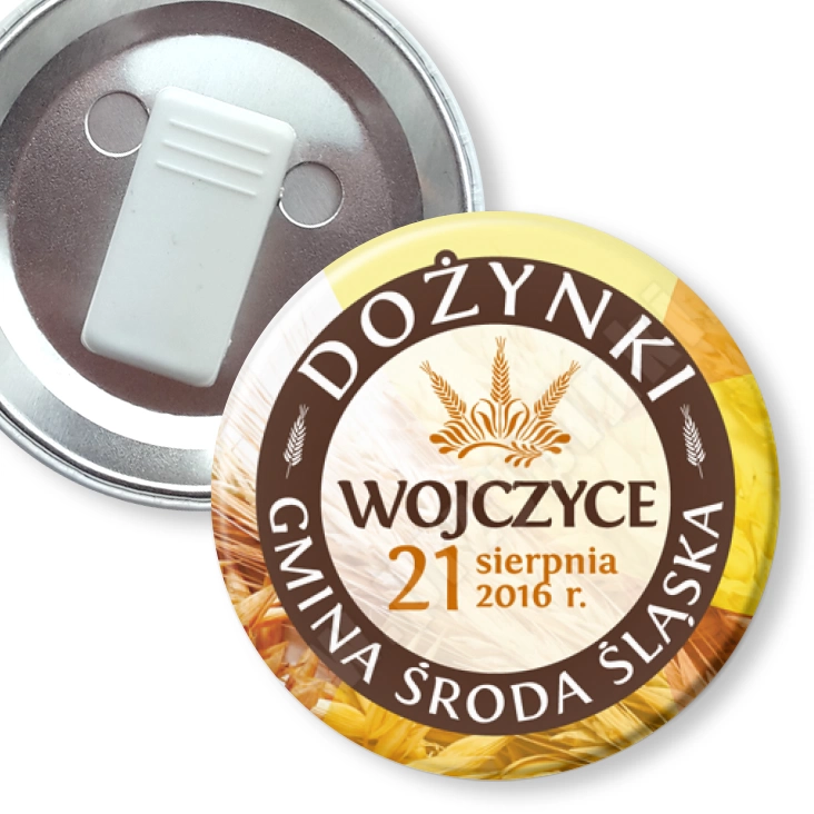 przypinka z żabką Dożynki - Środa Śląska