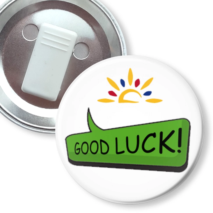przypinka z żabką Good luck!