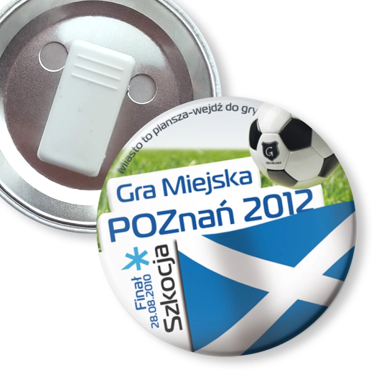 przypinka z żabką Gra Miejska - Poznań 2012 - Szkocja