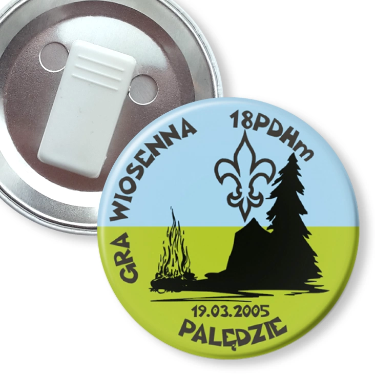 przypinka z żabką Gra Wiosenna