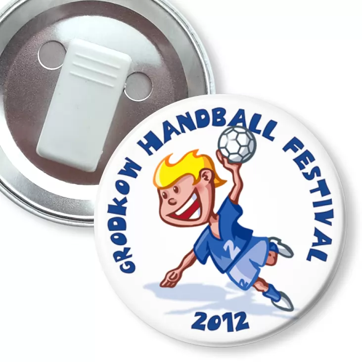 przypinka z żabką Handball Festiwal 2012