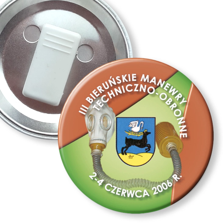 przypinka z żabką III Bieruńskie Manewry Techniczno - Obronne