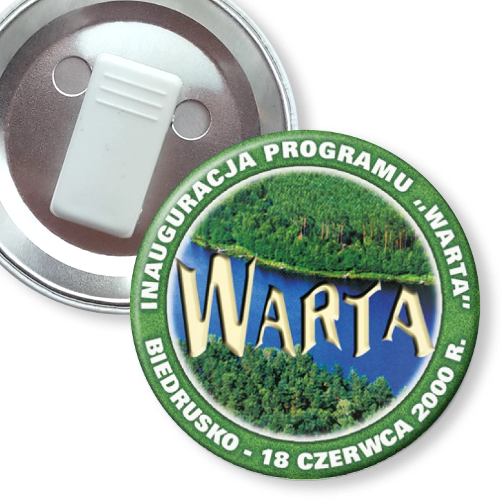 przypinka z żabką Inauguracja Programu Warta