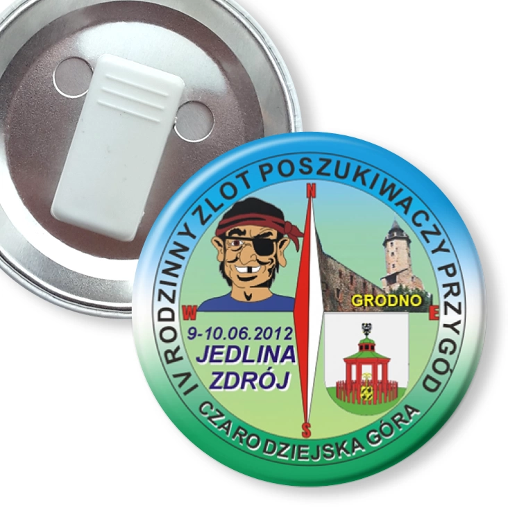 przypinka z żabką IV Rodzinny Zlot Poszukiwaczy Przygód