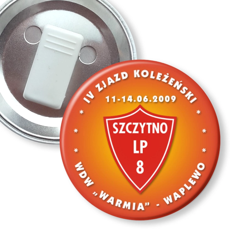 przypinka z żabką IV Zjazd Koleżeński WDW WARMIA - Waplewo