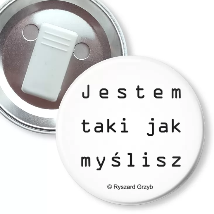 przypinka z żabką Jestem taki jak myślisz