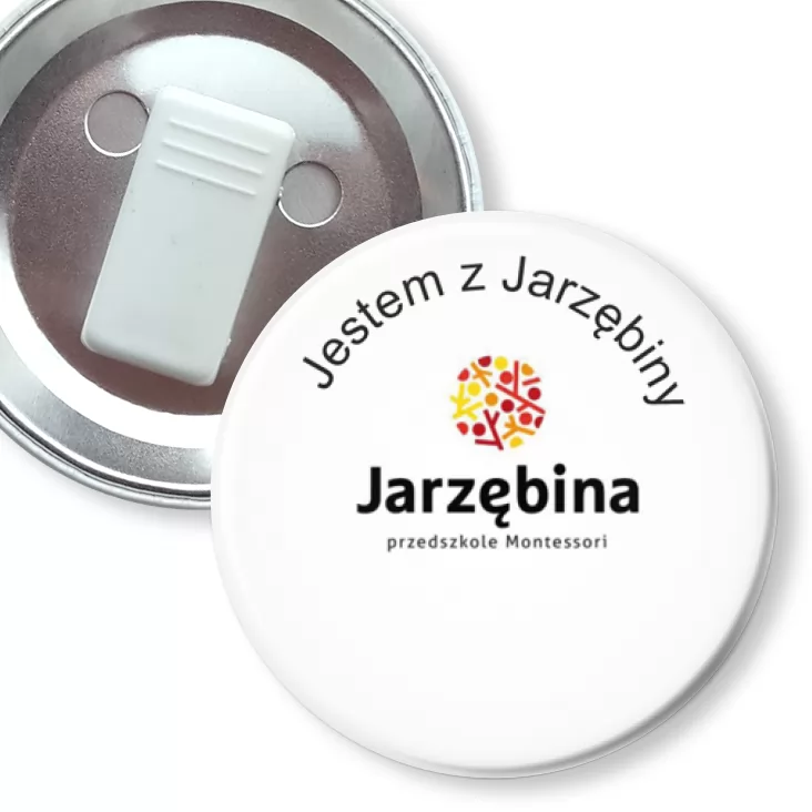 przypinka z żabką Jestem z Jarzębiny