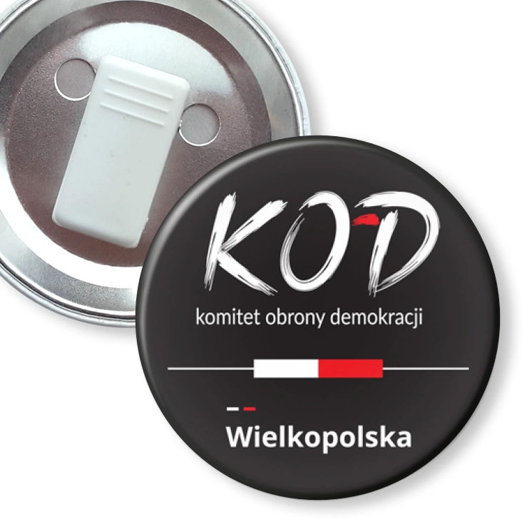 przypinka z żabką KOD Wielkopolska