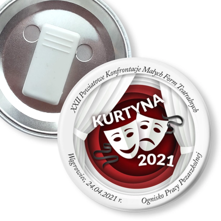 przypinka z żabką Kurtyna 2021