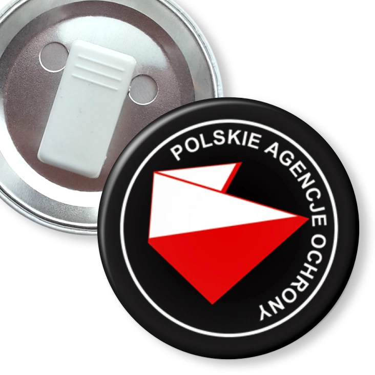 przypinka z żabką Polskie Agencje Ochrony