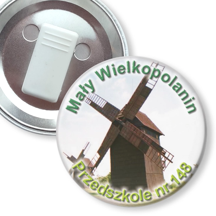przypinka z żabką Mały Wielkopolanin - Przedszkole nr 148
