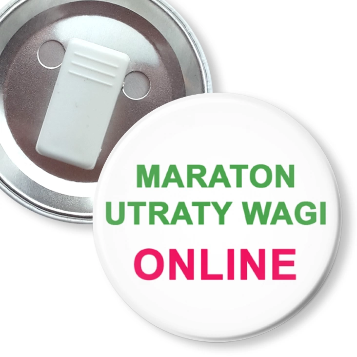 przypinka z żabką Maraton utraty wagi