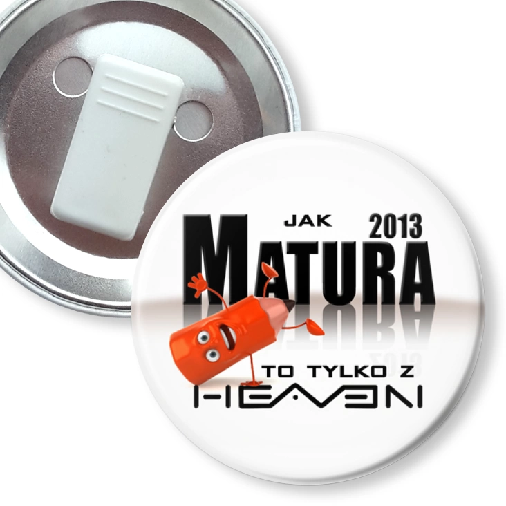 przypinka z żabką Matura 2013 z Heaven