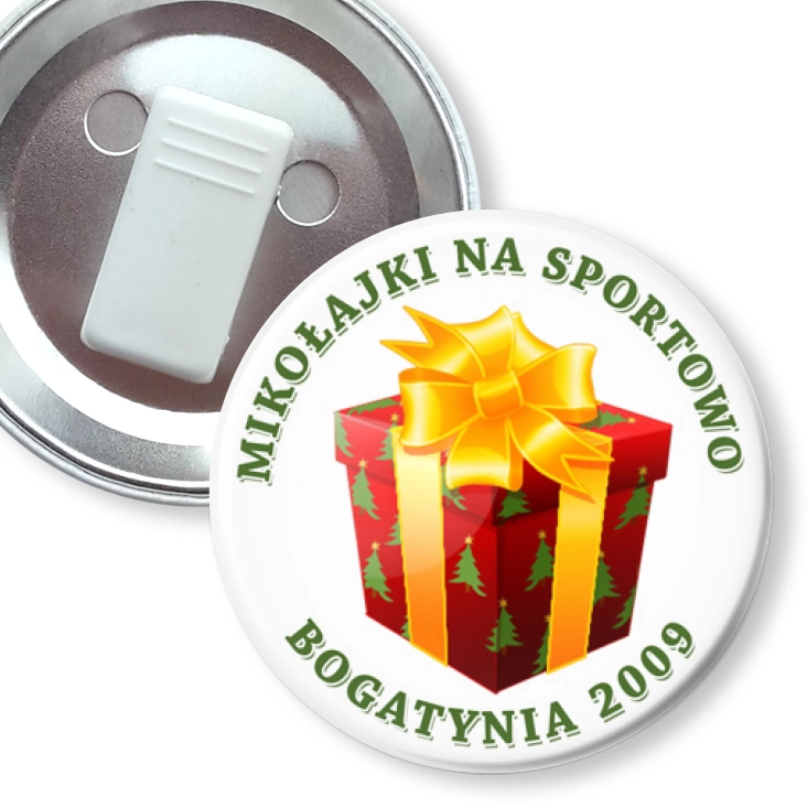 przypinka z żabką Mikołajki Bogatynia C