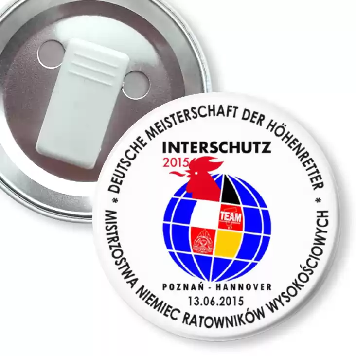 przypinka z żabką Mistrzostwa Niemiec ratowników wysokościowych