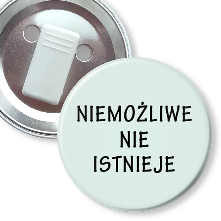 przypinka z żabką Niemożliwe nie istnieje