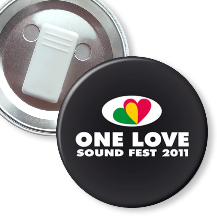 przypinka z żabką One love 2011 - czarne