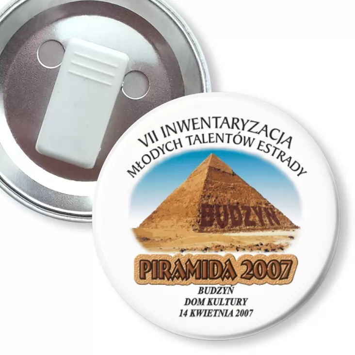 przypinka z żabką Piramida 2007 - Budzyń