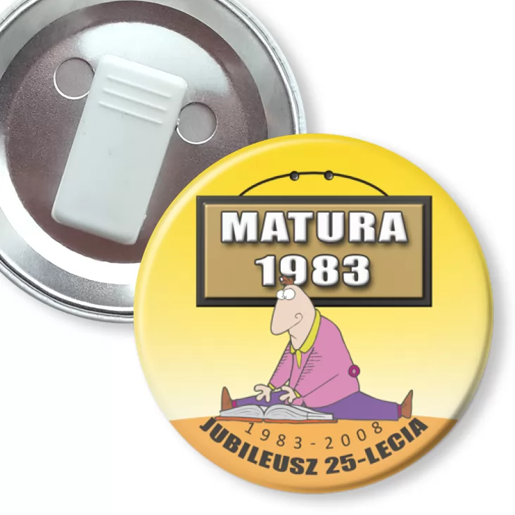 przypinka z żabką 25 lecie matury 1983